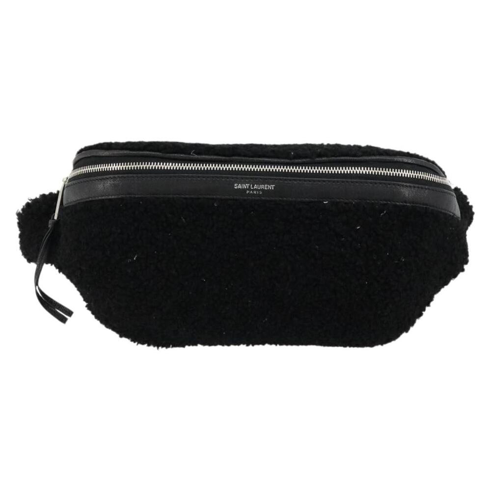 Saint Laurent Cotton Bore Waist Bag Black
